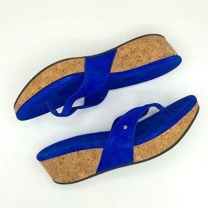 UGG Australia Blue Suede Sandal Wedge